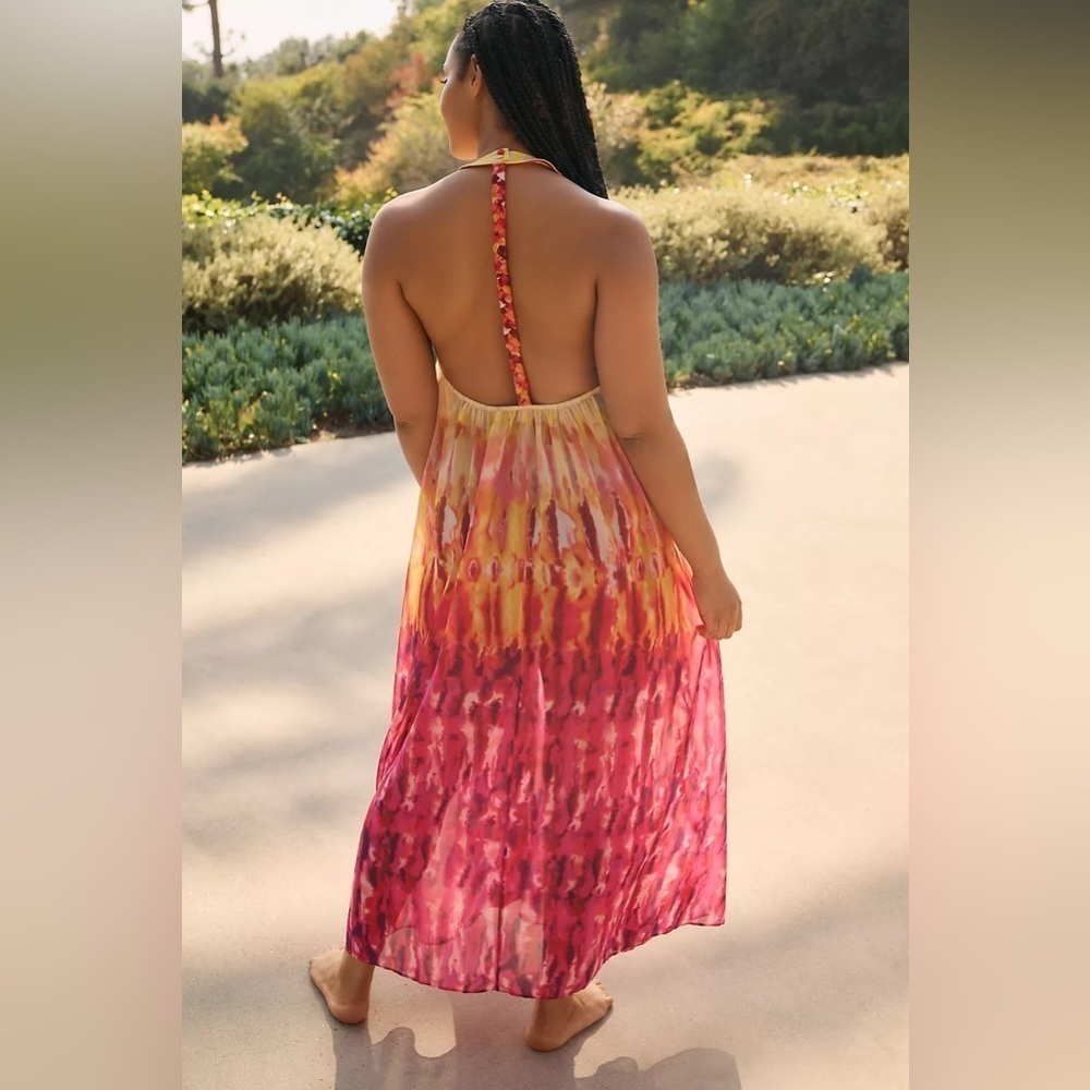NWT Size XS (P2P 19 -20") - By Anthropologie Sleeveless Tiered Maxi Dress - Picture 5 of 16